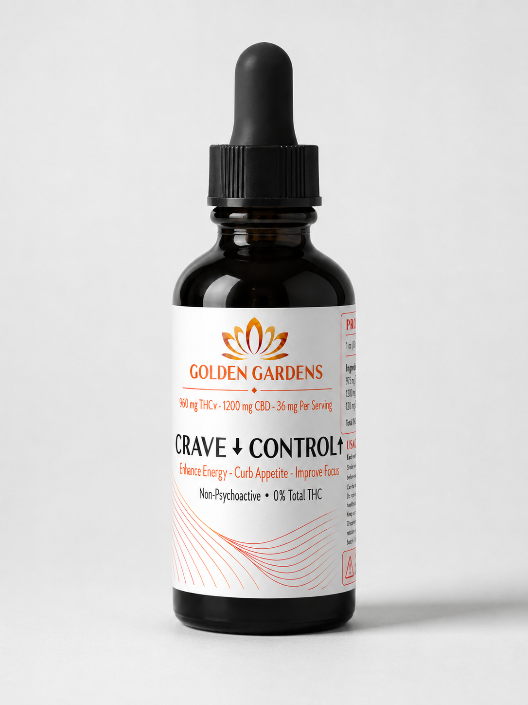 Golden Gardens THCv Crave Control Tincture, 0 THC formula