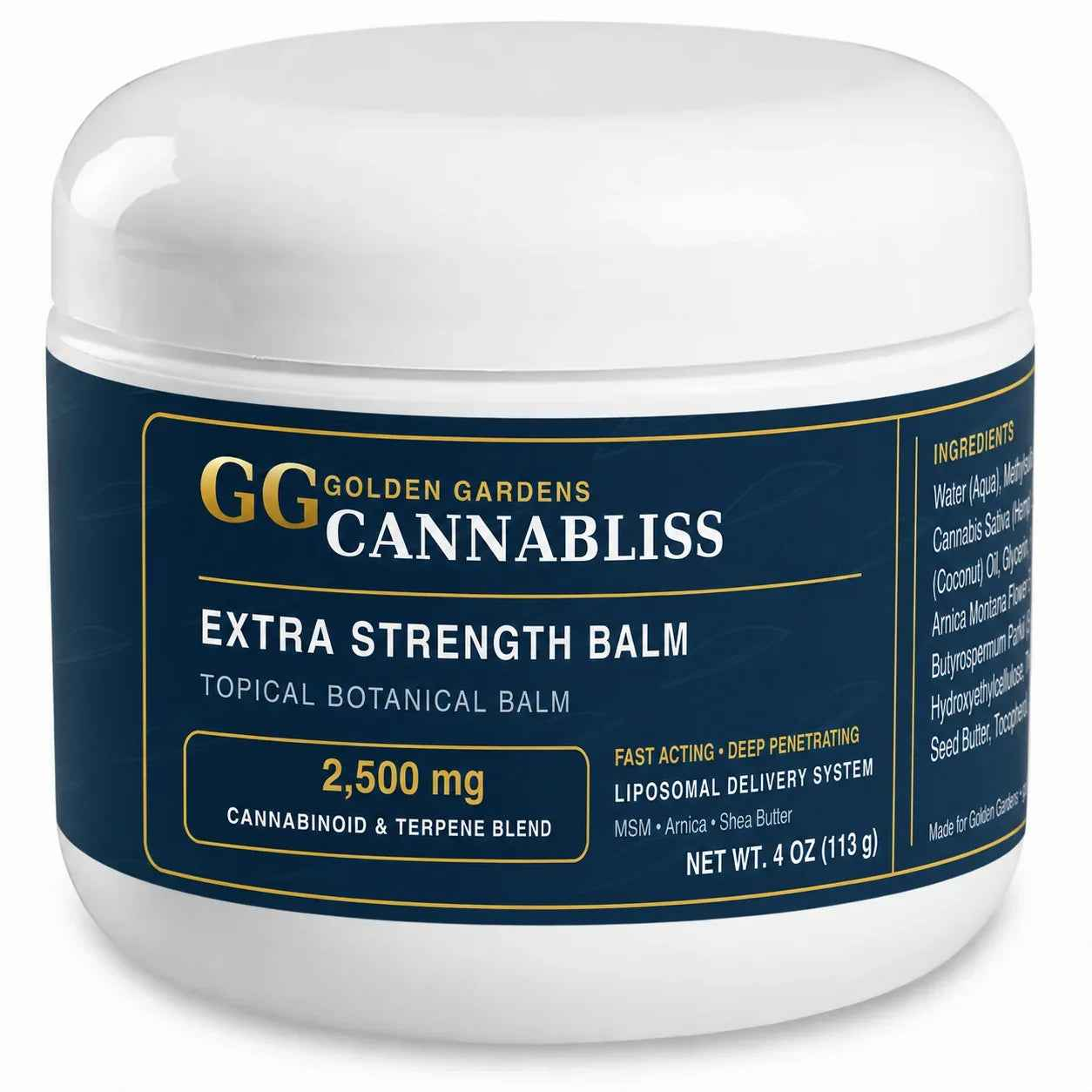 Canna-Bliss Relief & Recovery Balm – 2500mg Hemp, Arnica & MSM Topical