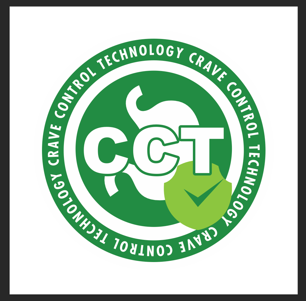 Green and white logo with 'CCT' and 'Crave Control Technology' text on a white background