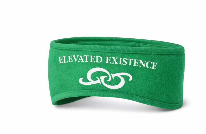 Green ear-warmers Elevated Existence' logo