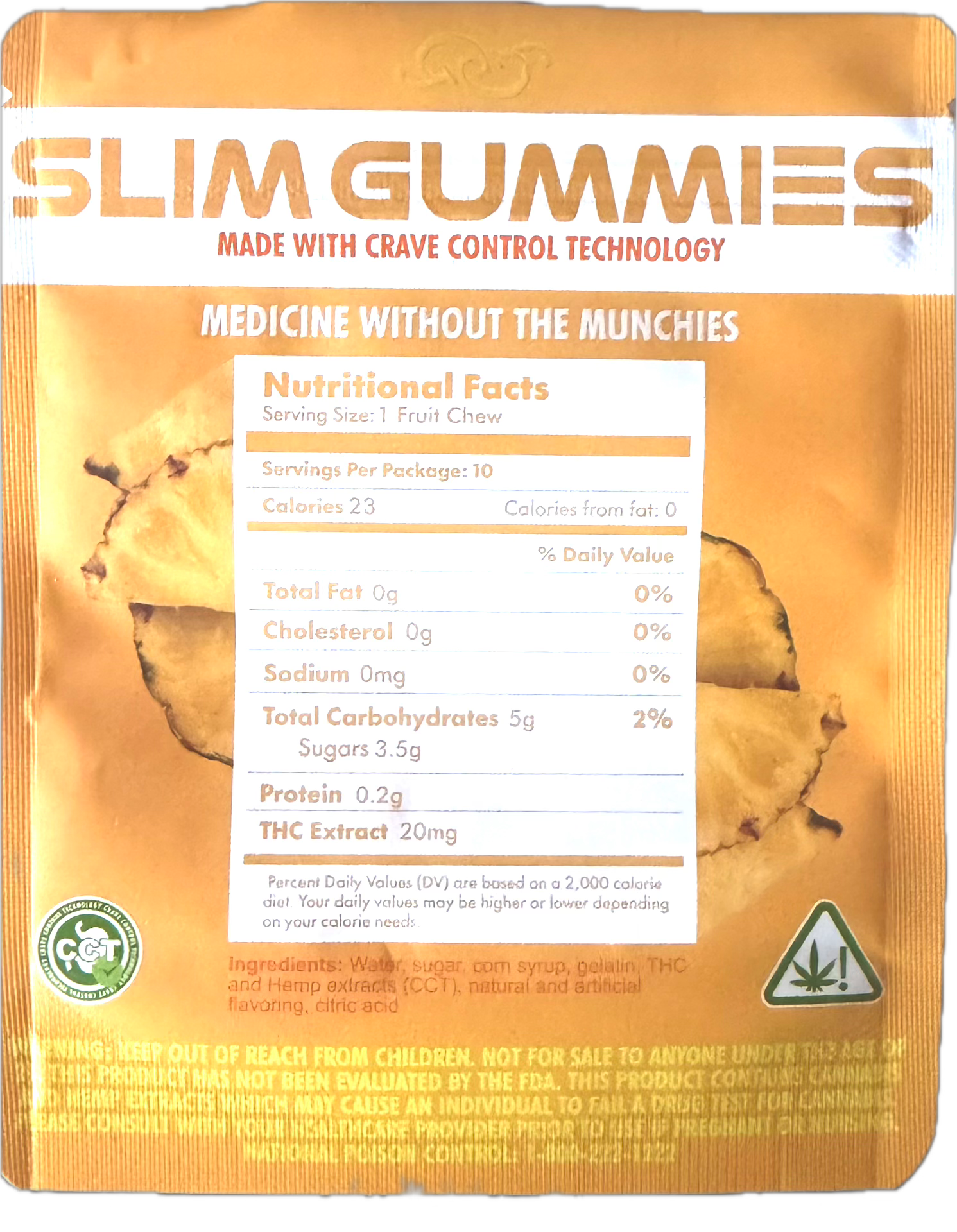 Pineapple_Slim_Gummy_Back package