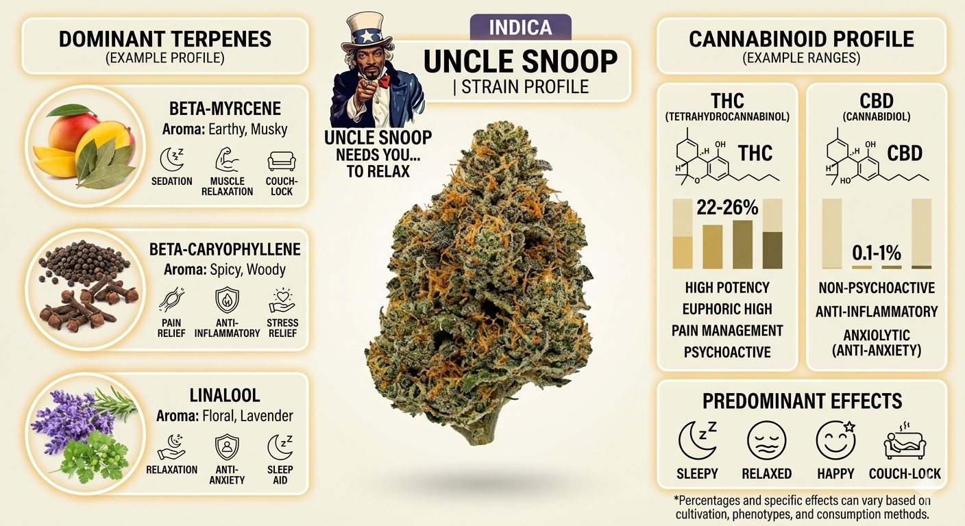 Uncle Snoop Bulk THCa Flower | 70/30 Indica Hybrid